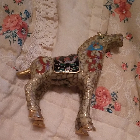 COPY - Vintage Cloisonné Horse Figurine - Picture 3 of 3